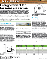 Energy Efficient Fans for Swine Production