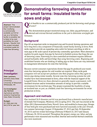 Demonstrating  Farrowing Alternatives for Small Farms