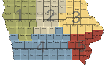 field specialist map Iowa