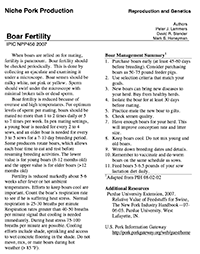 Boar fertility publication