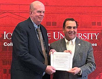 Russ Euken and ISU CALS Dean Dan Robison.